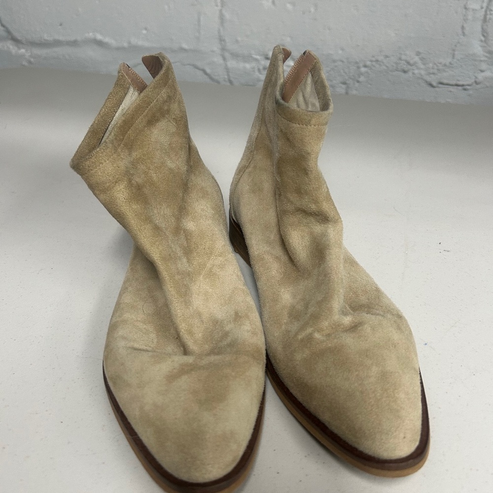Via Spiga Tan Suede Ankle Boots